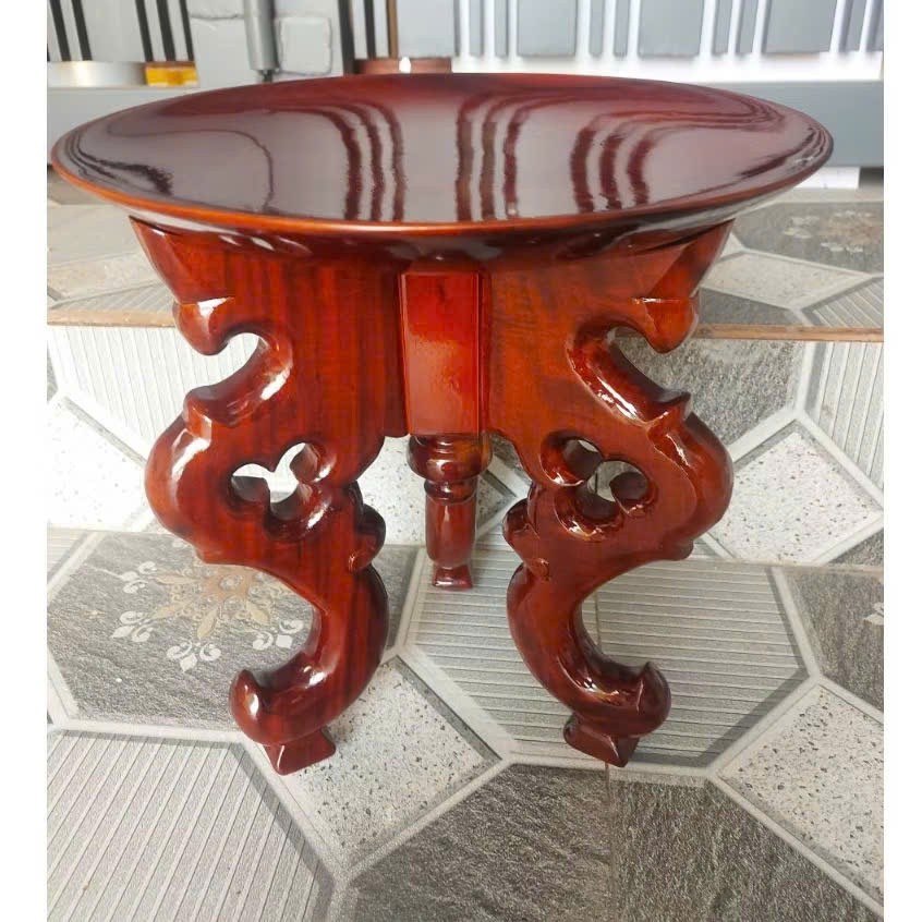 Chò gỗ 3 chân đặt dĩa trái cây thờ cúng gỗ tràm +Đĩa chưng hoa quả bàn thờ ( nhiều kích thước)