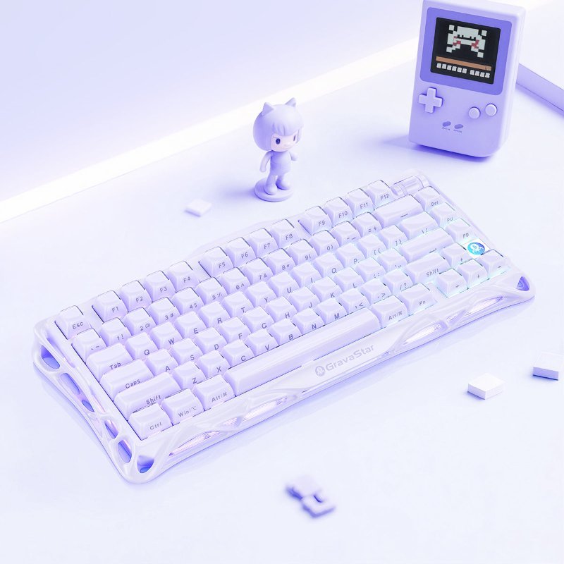 GravaStar Mercury V75 Lavender Purple - Bàn Phím Cơ Gaming 75% Hall Effect Magnetic Switch
