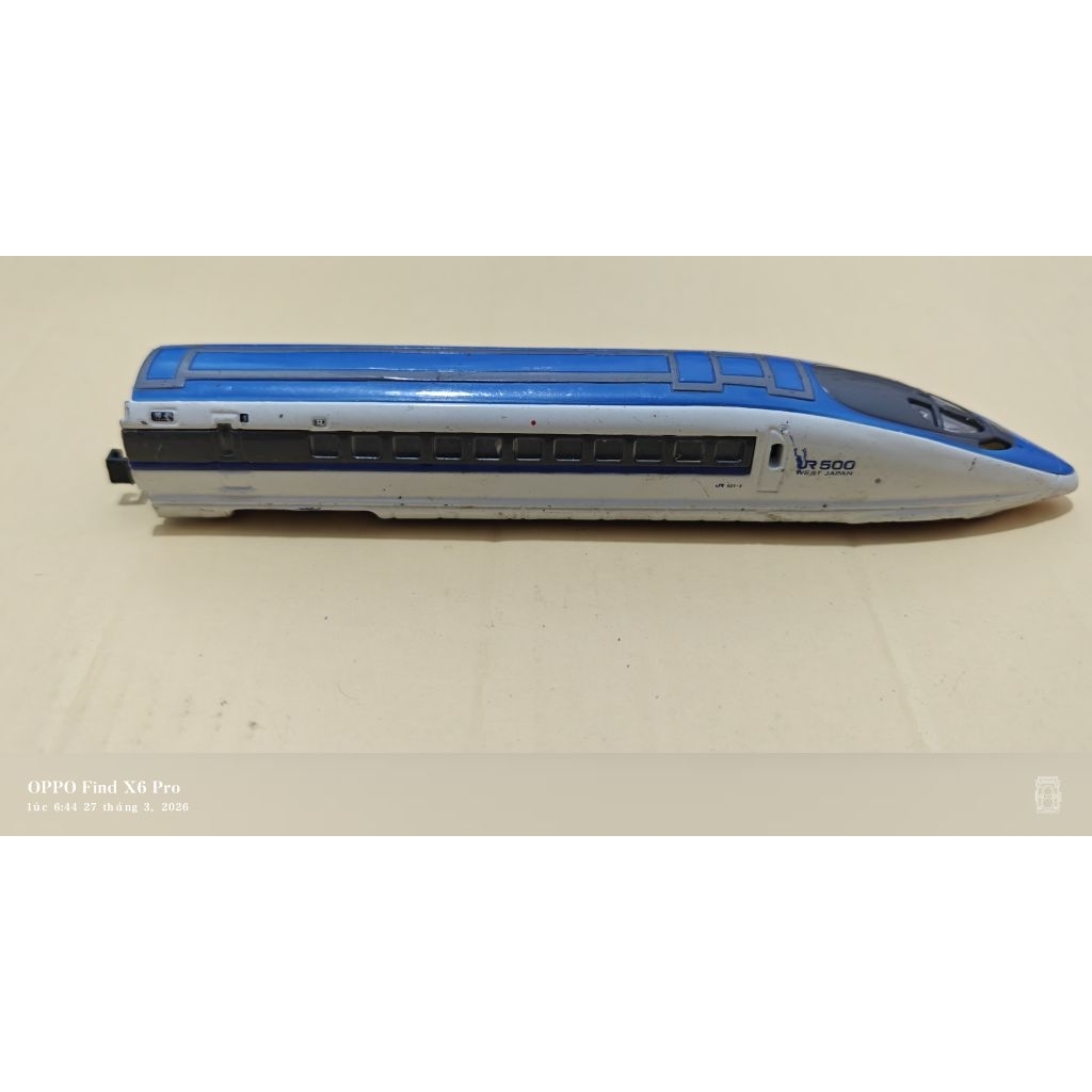Mô hình tàu điện Shinkansen Series 500 JR 500 WEST JAPAN bằng kim loại đúc sưu tầm
