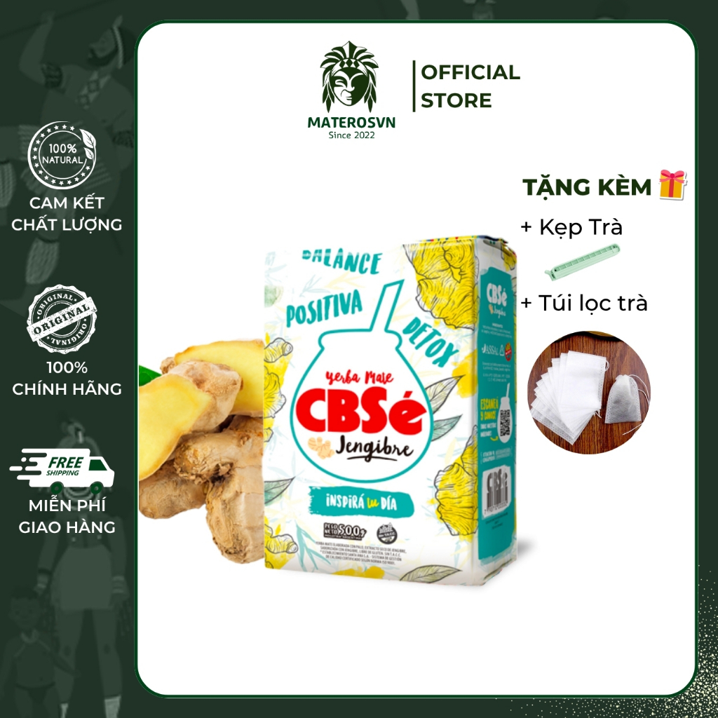 Trà Yerba Mate CBSe Gừng – Mate Gừng Cay Ấm 500gr