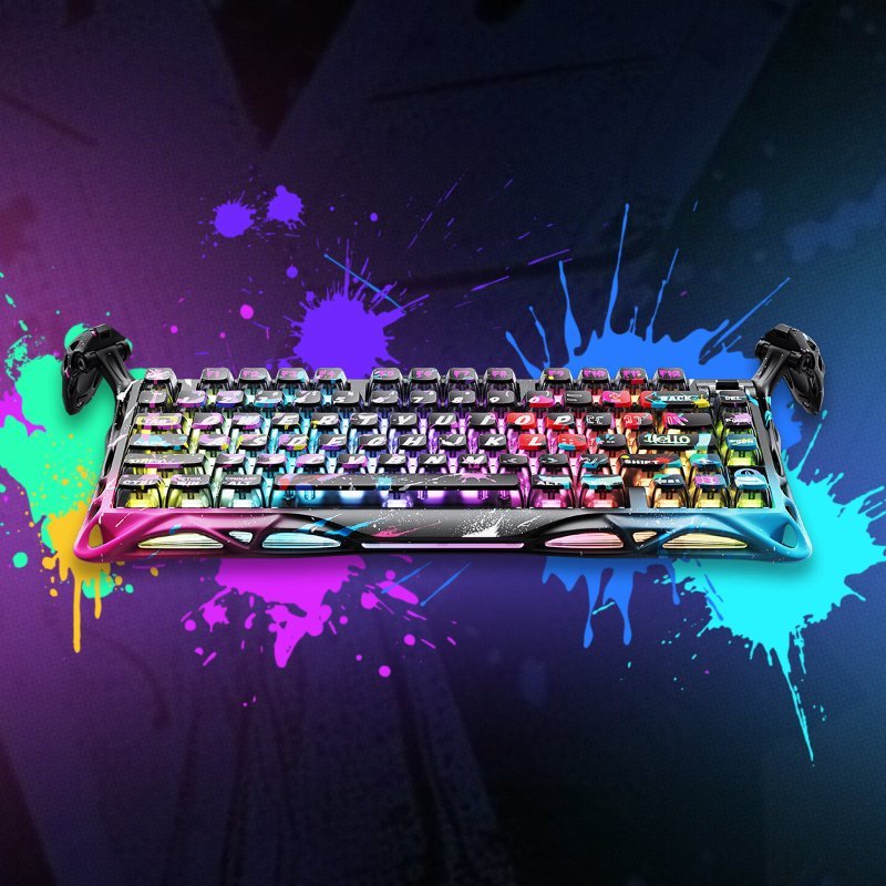 GravaStar Mercury V75 Pro Neon Graffiti - Bàn Phím Cơ Gaming 75% Hall Effect Magnetic Switch