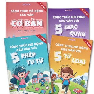 Sách - Combo 4 cuốn: Công Thức Mở Rộng Câu Văn (phù hợp cho bé từ 8-12 tuổi - IN MÀU)