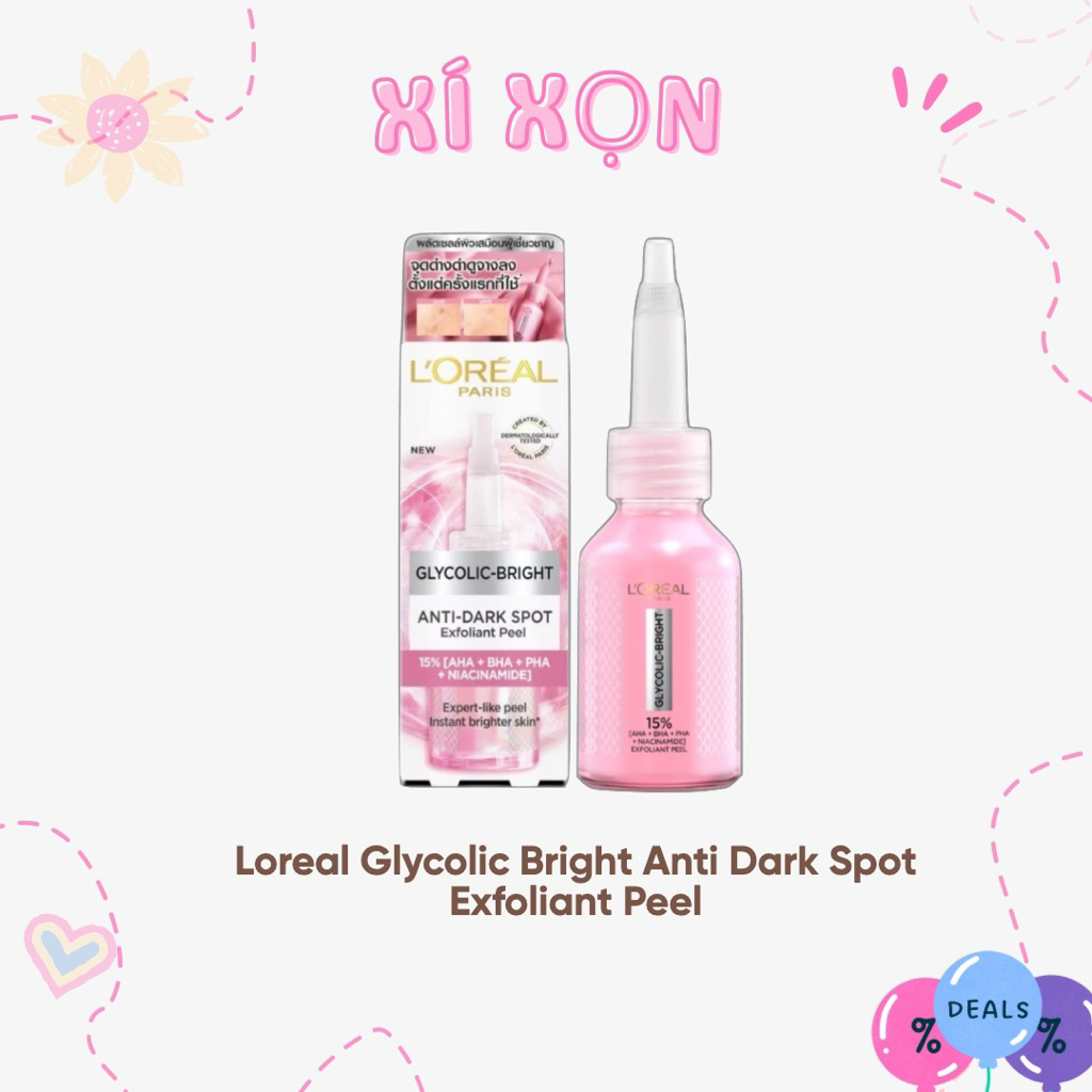 Tinh chất Loreal Glycolic Bright Anti Dark Spot Exfoliant Peel 25ml
