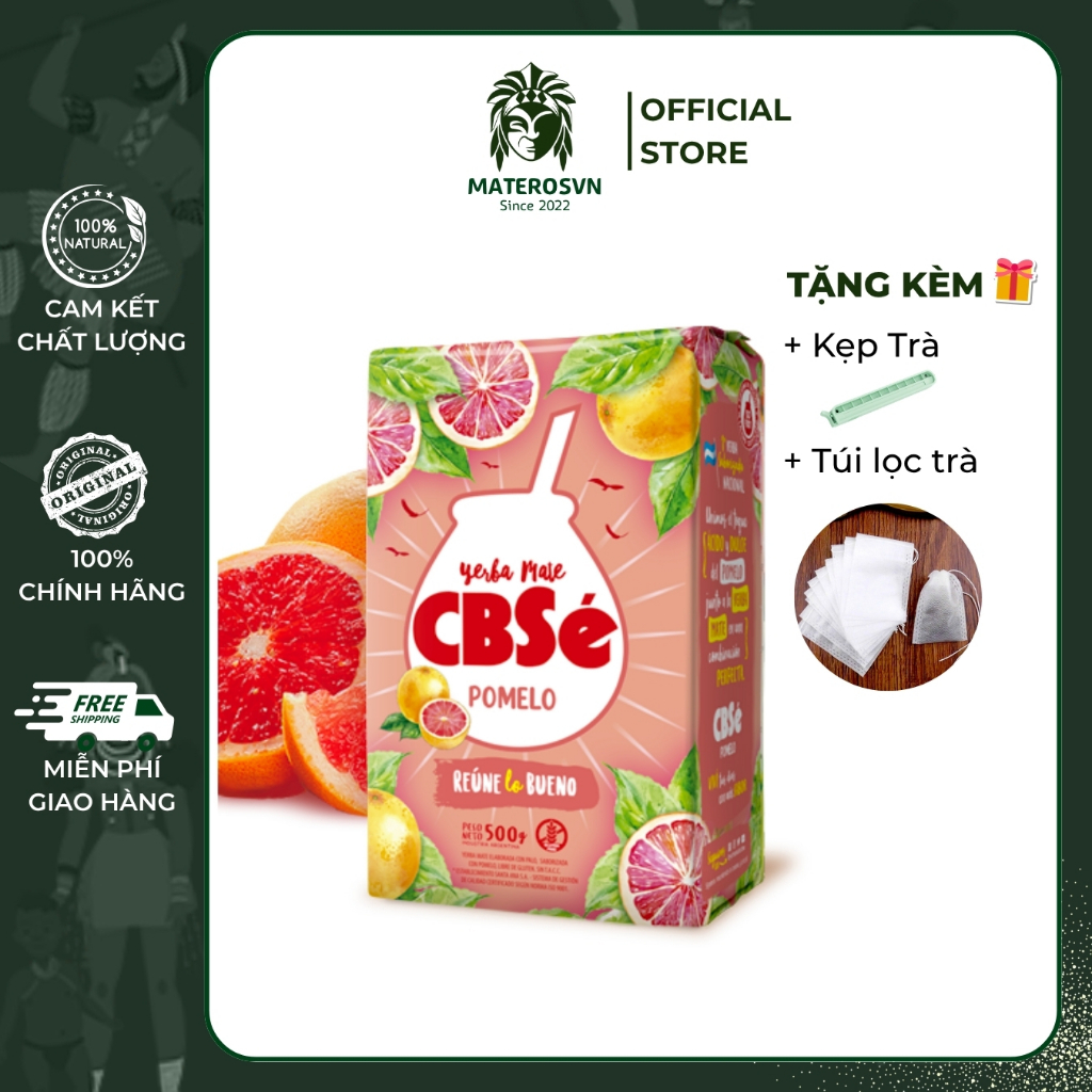 [Date 05/2026] Trà Yerba Mate CBSe Bưởi Hồng – Mate Bưởi Hồng Tươi Mát 500gr