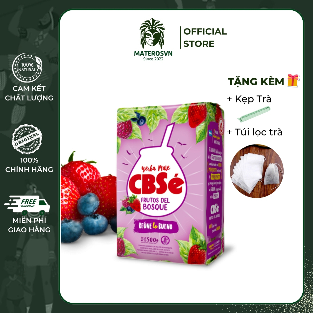 Trà Yerba Mate CBSe Quả Mọng Và Hoa Hồng Nam Mỹ – Mate Quả Mọng & Hoa Hồng 500gr