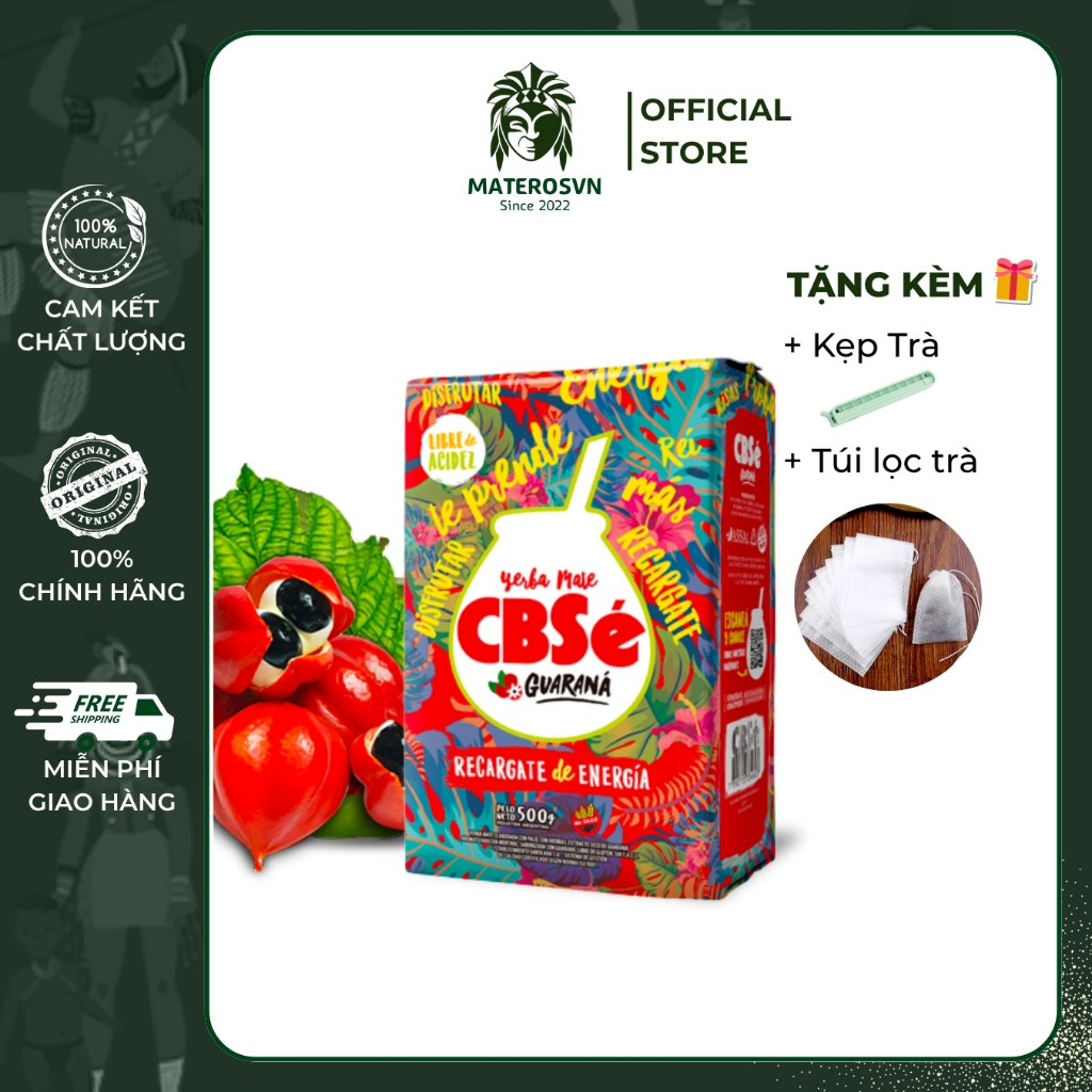 Trà Yerba Mate Cbse Hạt Guarana Nam Mỹ – Mate Kết Hợp Guarana 500gr