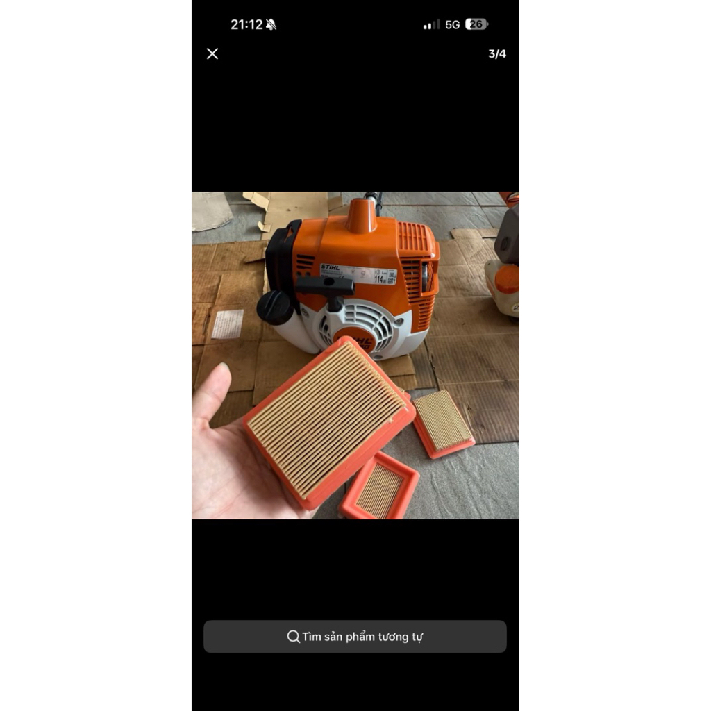 lọc gió giấy stihl fs250 (1cái)