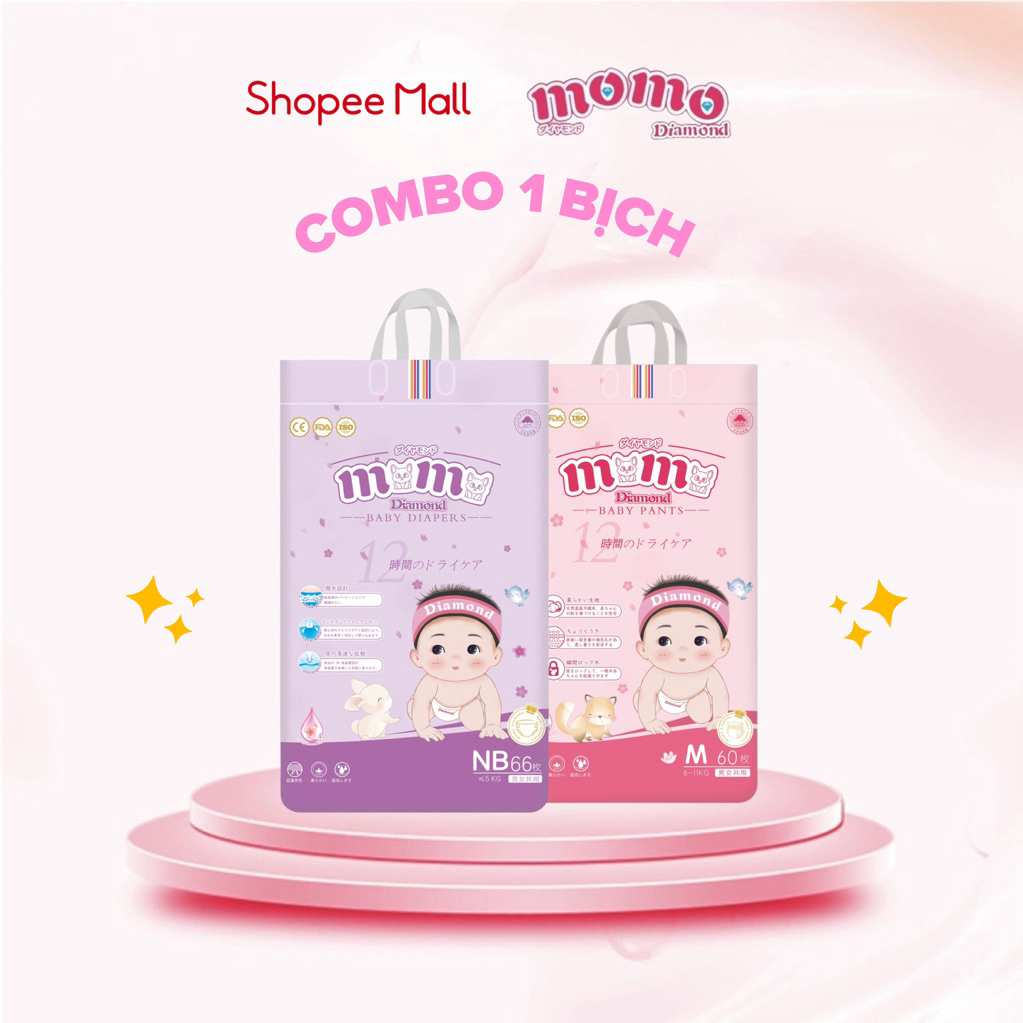 Tả/Bỉm dán MOMO DIAMOND M62