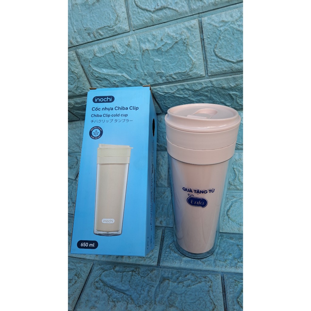 Ly nước nhựa 2 lớp 650ml Inochi