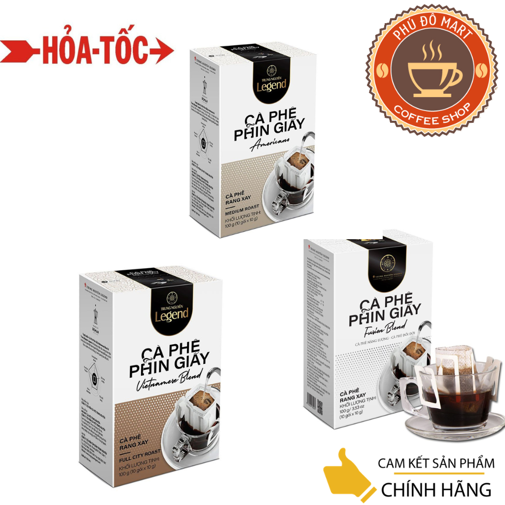 (Sỉ) Cà Phê Phin giấy Trung Nguyên Legend - Vị Vietnamese Blend / Americano / Fusion Blend