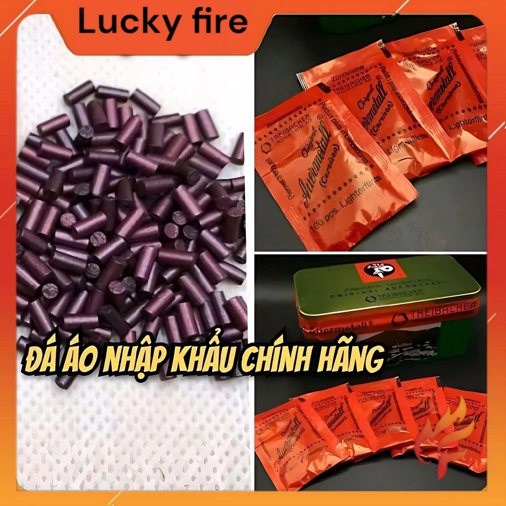 10 viên đá lửa nhập khẩu Austia sử dụng cho các dòng bật lửa (Flint Austria)