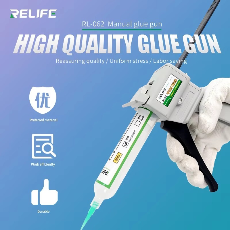 RELIFE RL-062 for 30CC/50CC Glue Gun Epoxy Glue Manual Dispenser Adhesive Skeleton Applicator Flux C