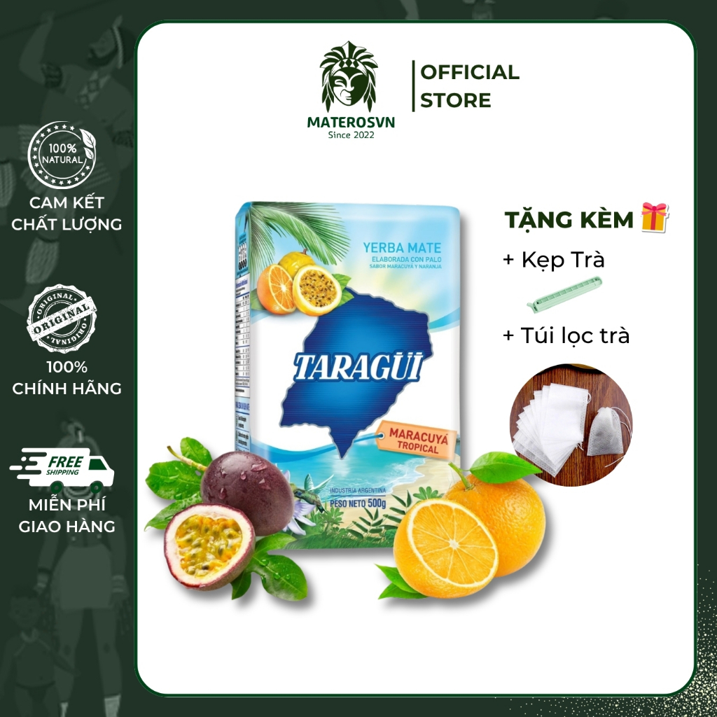 Trà Yerba Mate Taragui Chanh Leo – Mate Kết Hợp Chanh Leo Dịu Mát 500gr