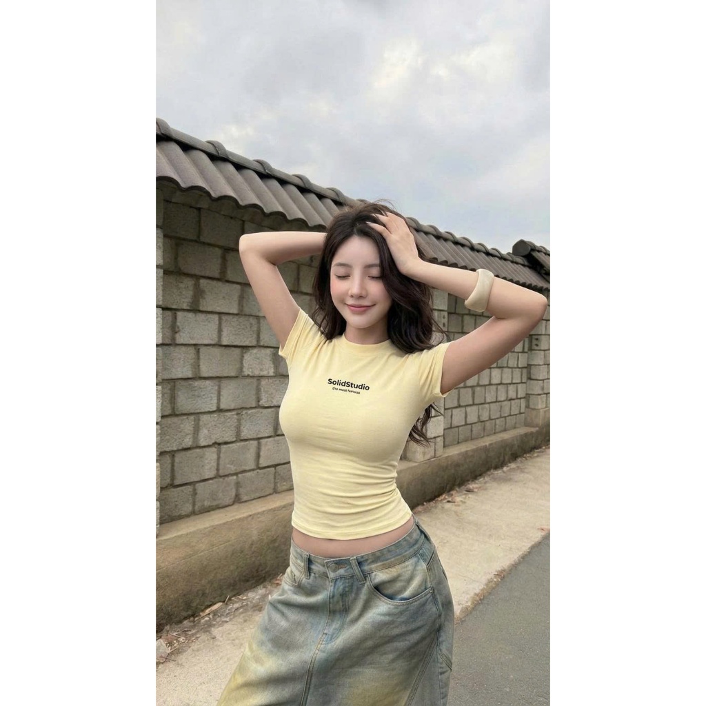 Áo Thun Nữ Ôm Body In Logo SolidStu Local Brand Nữ Oversize - TS37 | BigBuy360 - bigbuy360.vn
