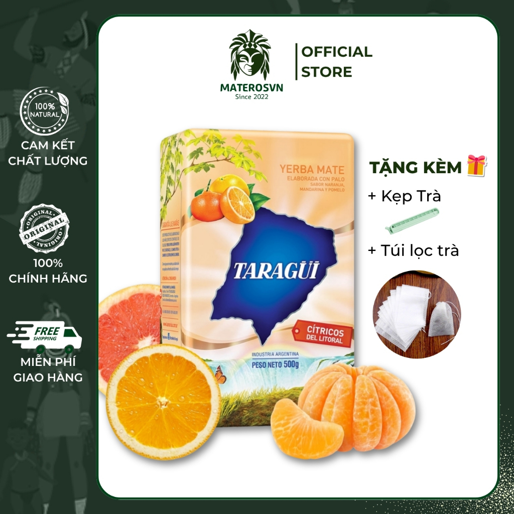 Trà Yerba Mate Taragui Trái Cây – Mate Kết Hợp Hương Trái Cây Nam Mỹ 500gr