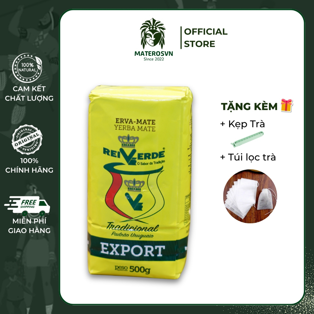 Trà Yerba Mate Rei Verde Tradicional – Mate Truyền Thống chuẩn Uruguay Đậm Vị 500gr