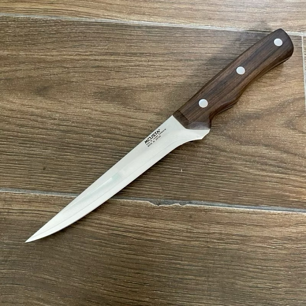 Dao lóc lọc Mcusta Nhật sắc bén, cán gỗ dài 27cm