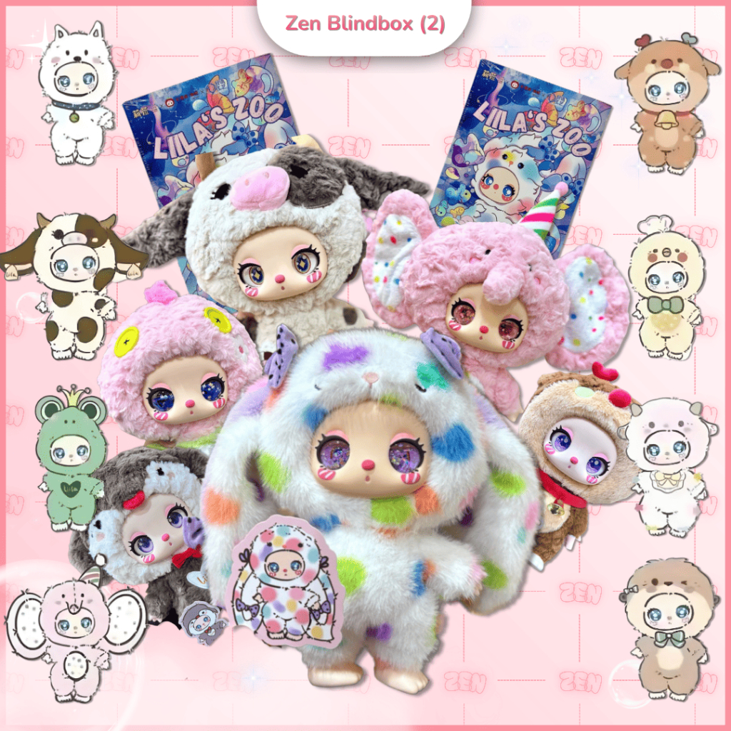 [CHÍNH HÃNG] Blindbox Baby Three Liila's Zoo 600% Gấu Bông Hộp Mù BB3 Bé Ba