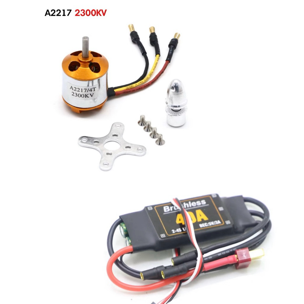 Motor A2217 40A ESC Máy Bay Cánh Bằng Điều Khiển Từ Xa