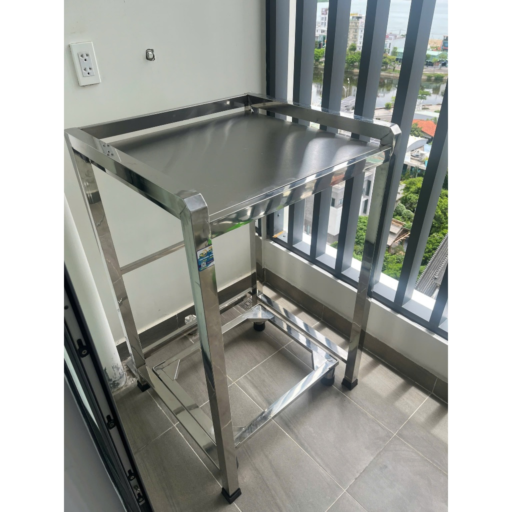 Kệ máy giặt sấy 2 tầng full inox lắp máy từ 7-14kg