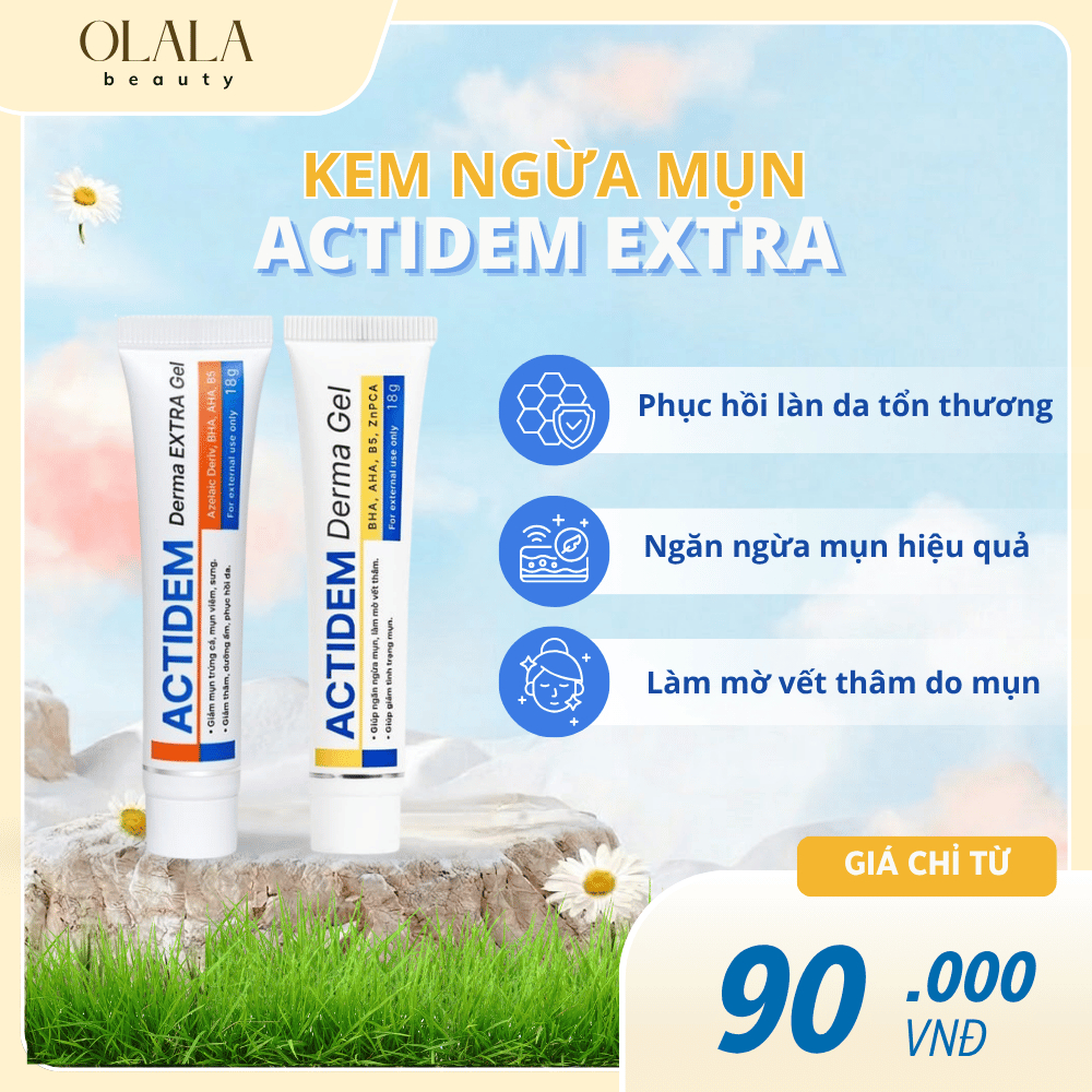 Gel giảm mụn, mờ thâm Actidem Derma Gel 18g/ Derma Gel 40g/ Derma Extra 18g
