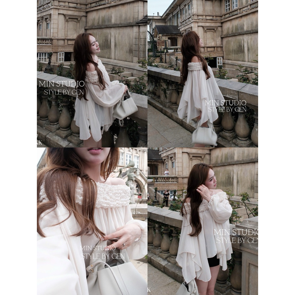 𝙈𝙄𝙉 𝙎𝙏𝙐𝘿𝙄𝙊 áo bẹt vai