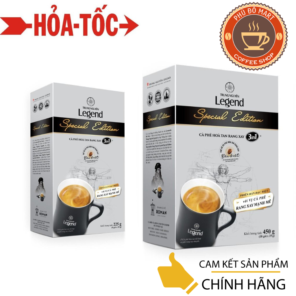 Cà Phê Hòa Tan Trung Nguyên Legend Special Edition - Hộp 9 và Hộp 18 Gói