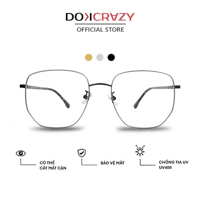 Gọng kính DOKCRAZY PRIME Chất Liệu Hợp Kim Cao Cấp Hot Trend, Chống ánh sáng xanh, tia UV400, Unisex, Gọng Teen