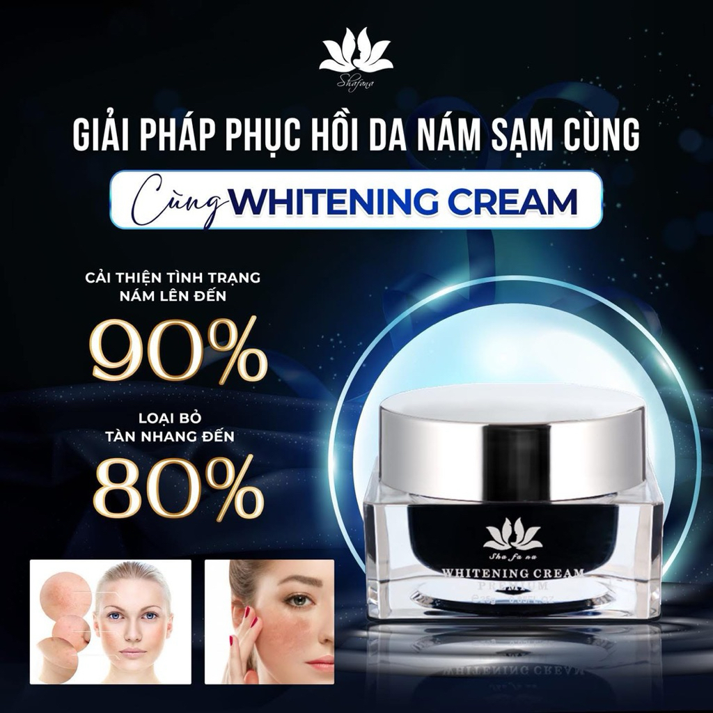 Kem Vip Whitening cream trắng Da mẫu 2025 shafana