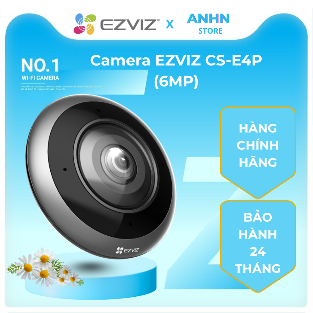 Camera quan sát EZVIZ CS-E4P (6MP) mắt cá wifi toàn cảnh - Bảo hành chính hãng
