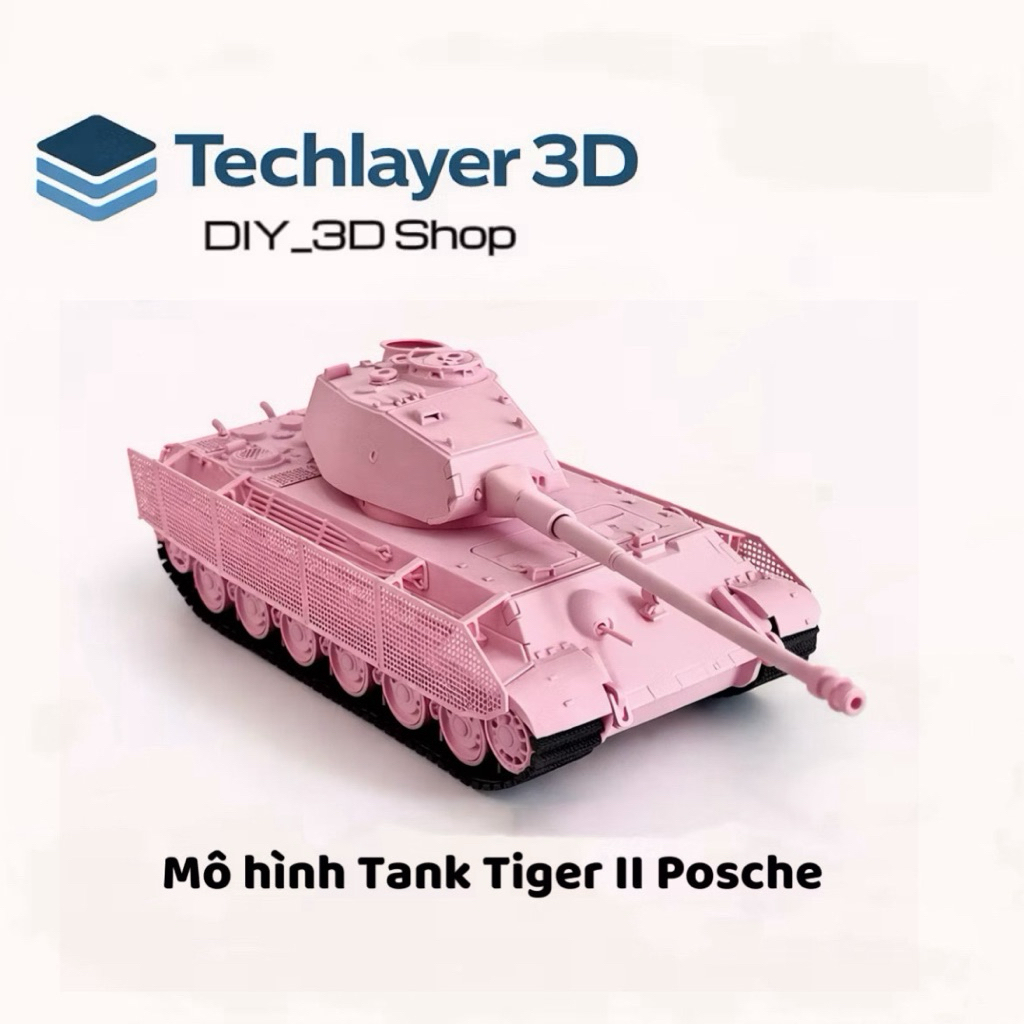 Mô Hình  Tiger II Porsche  Trưng Bày | DIY 3D SHOP
