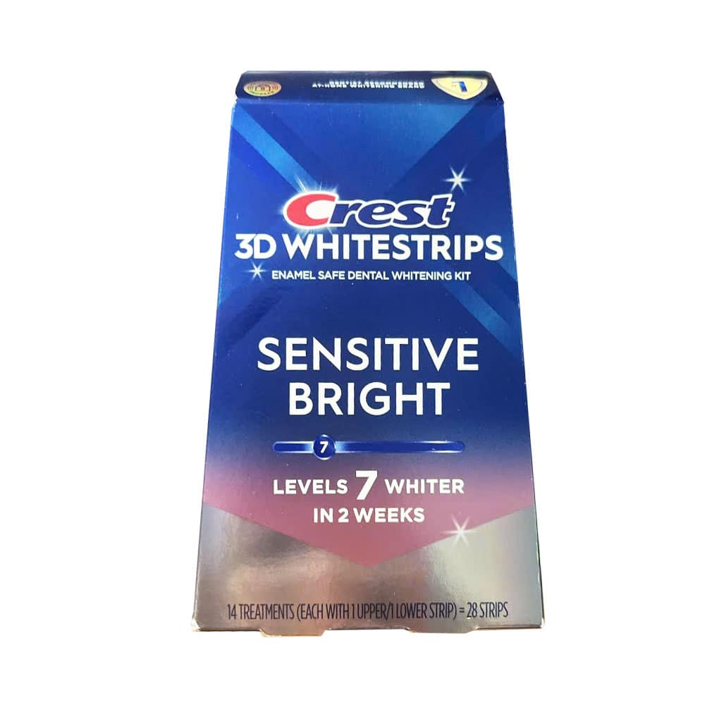 Miếng dán trắng răng Crest 3D Whitestrips Sensitive Bright