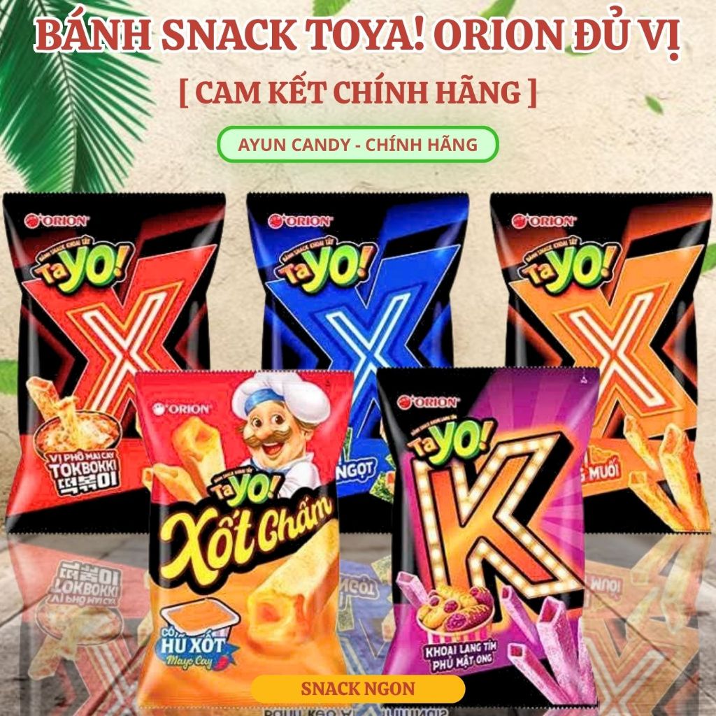 [HỎA TỐC LỐC 10 GÓI] Bánh Snack Khoai Tây TAYO - Bimbim Tayo Orion - Snack Tayo Vị Tảo Ngọt