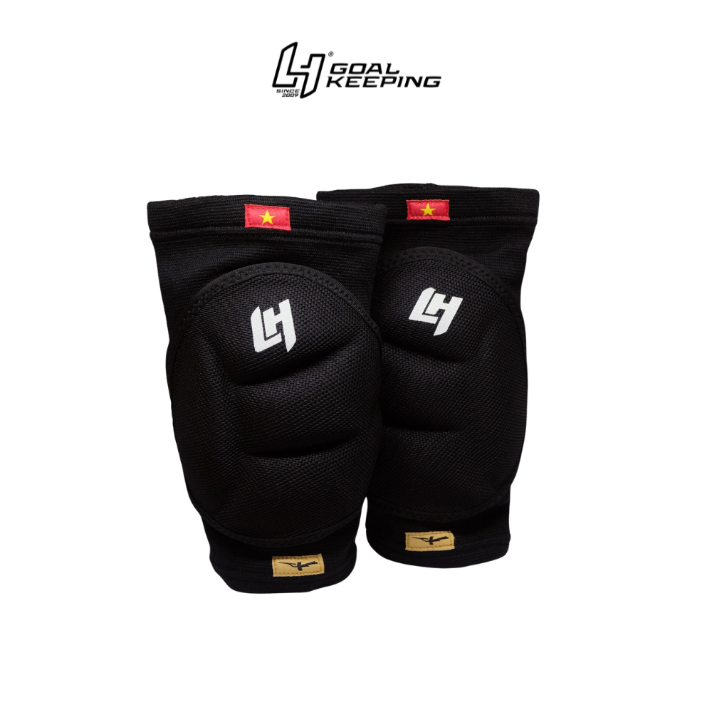 Băng gối, bó gối thủ môn LH Shields V5 (MÀU ĐEN) - Chất liệu Anamite cải tiến