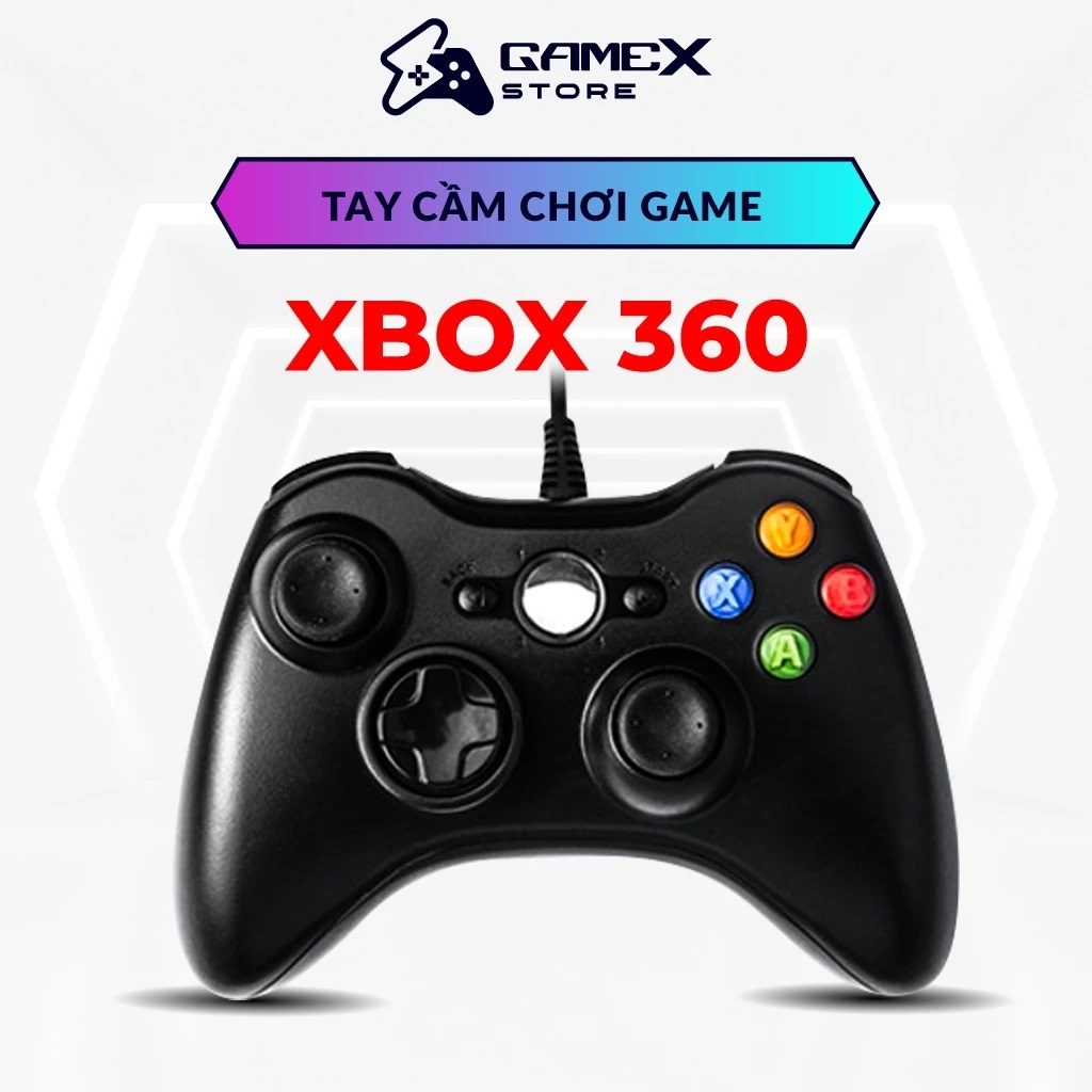 Tay cầm chơi Game chính hãng Xbox 360 Microsoft - Controller tương thích với FO4, PC, nút bấm nhạy, 