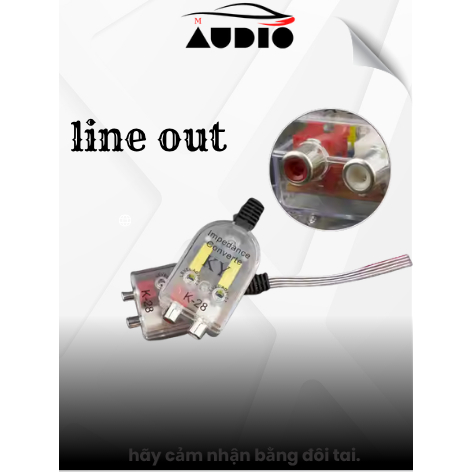 Line Out K28 Bộ Chuyển Đổi Âm Thanh Cao Xuống Thấp K28 Ô Tô – Phụ Kiện Lắp Sub Line Out Ô Tô