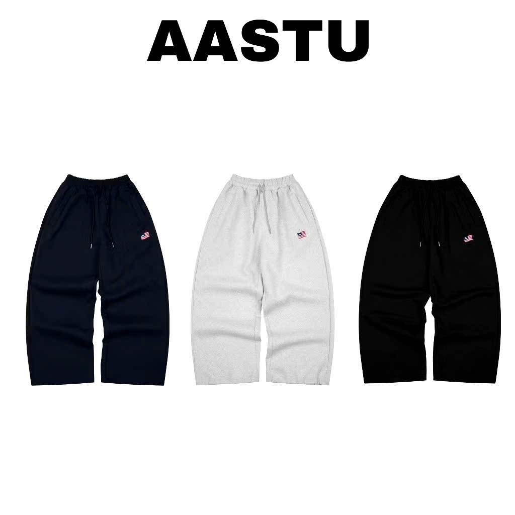 Quần dài AASTU chất vải nỉ cua dày đứng fom nam nữ đầy đủ tem tag