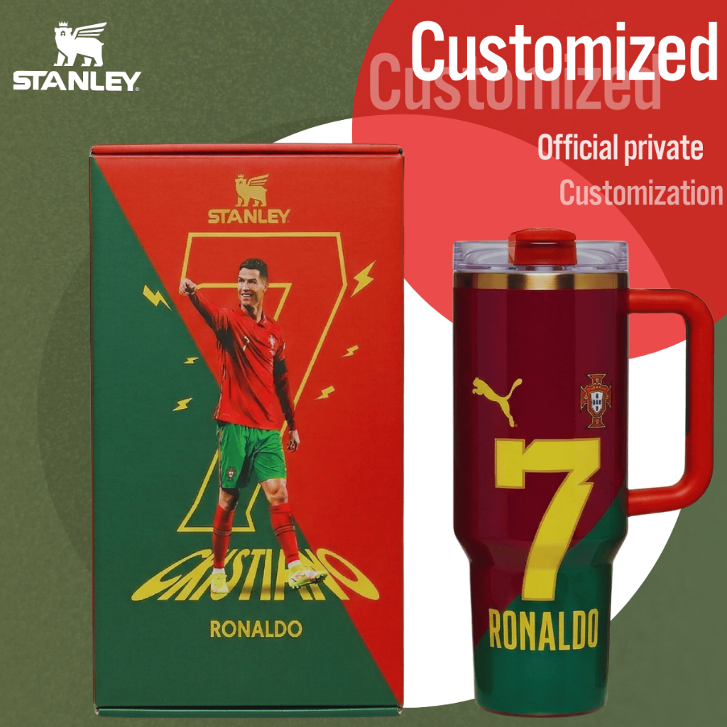[Dòng Custom Chính Hãng] Stanley x Ronaldo CR7 Portugal Liên Mô,40oz Thép Không Gỉ,Có Quai Tay,Giữ N