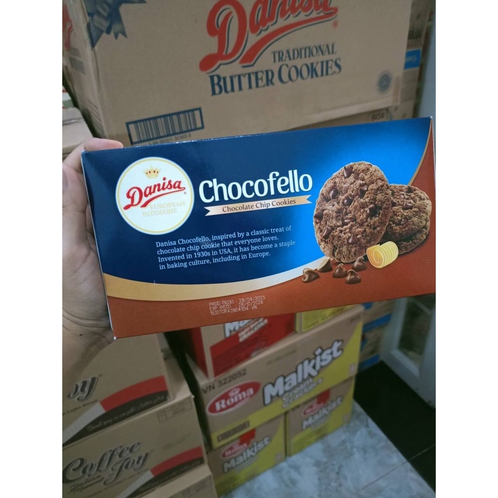 combo 5 hộp bánh danisa chocofello 168g hộp giấy