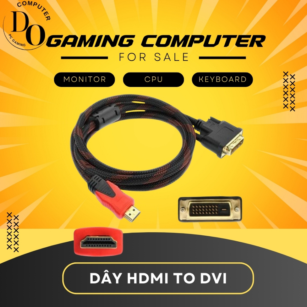 Dây Chuyển Đổi 2 Chiều HDMI to DVI và DVI to HDMI