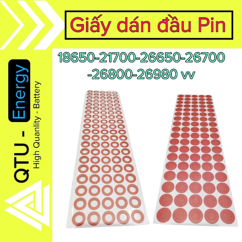Giấy dán cực dương pin loại tốt sử dụng cho pin 18650,21700,26650,26800,26980vv
