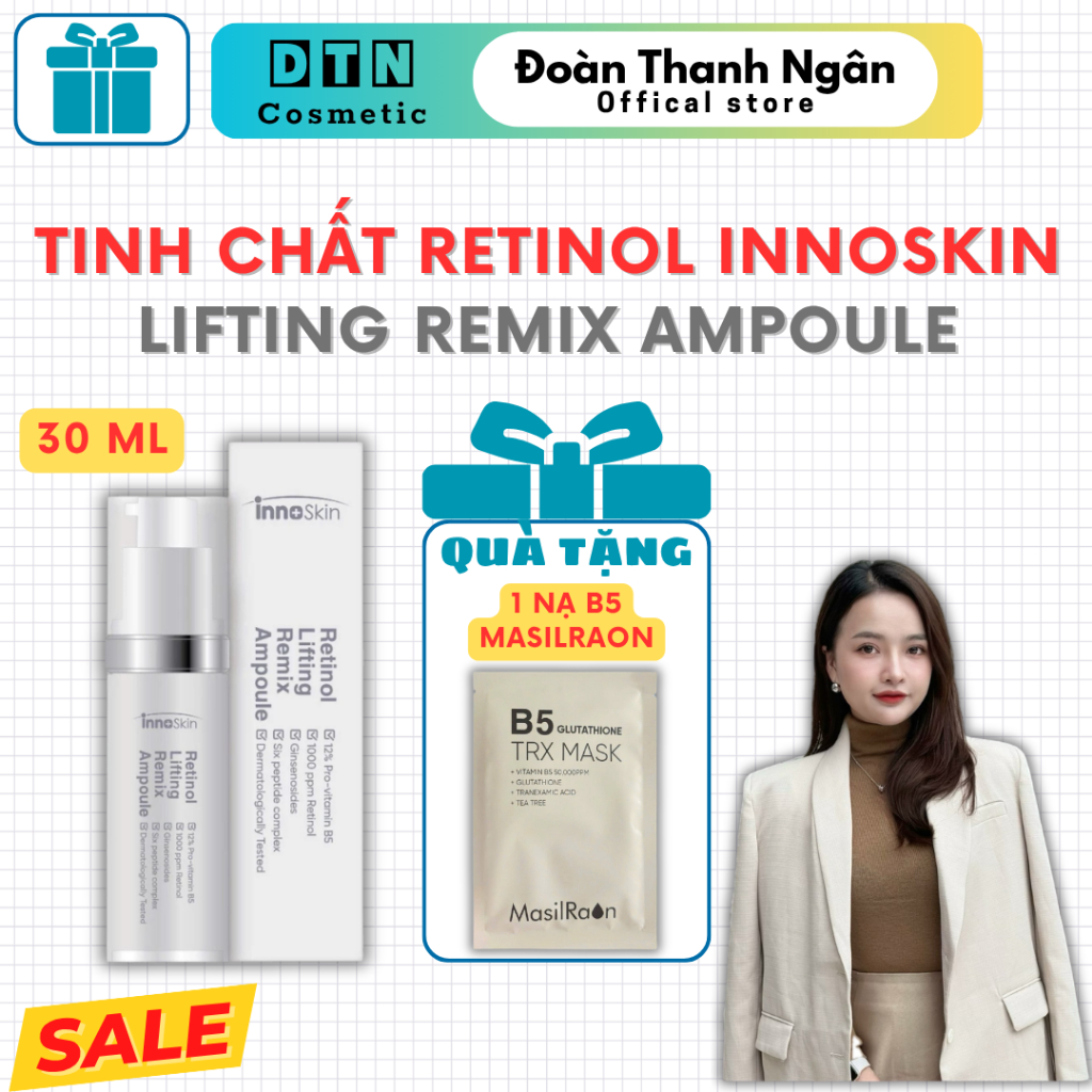 [ MẪU MỚI ] Tinh Chất Retinol Innoskin Lifting Remix Ampoule 30ml