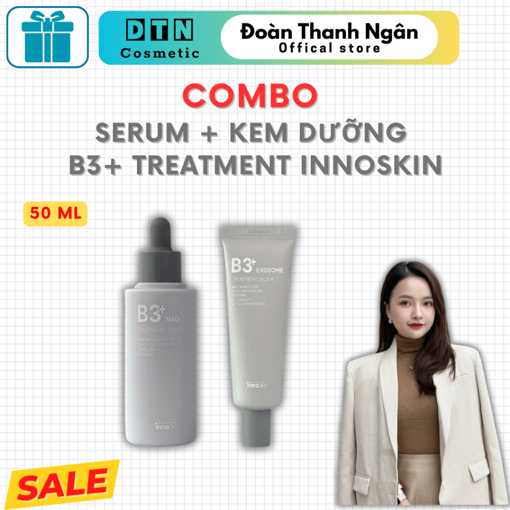 [ COMBO INNOSKIN ] 1 Serum B3 NAG & 1 Kem dưỡng B3+ Exosome