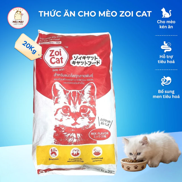 Thức Ăn Mèo ZOI CAT 20Kg Dành Cho Mèo Trưởng Thành Bổ Dưỡng Giúp Lông Mềm Mượt, Hương Vị Thơm Ngon