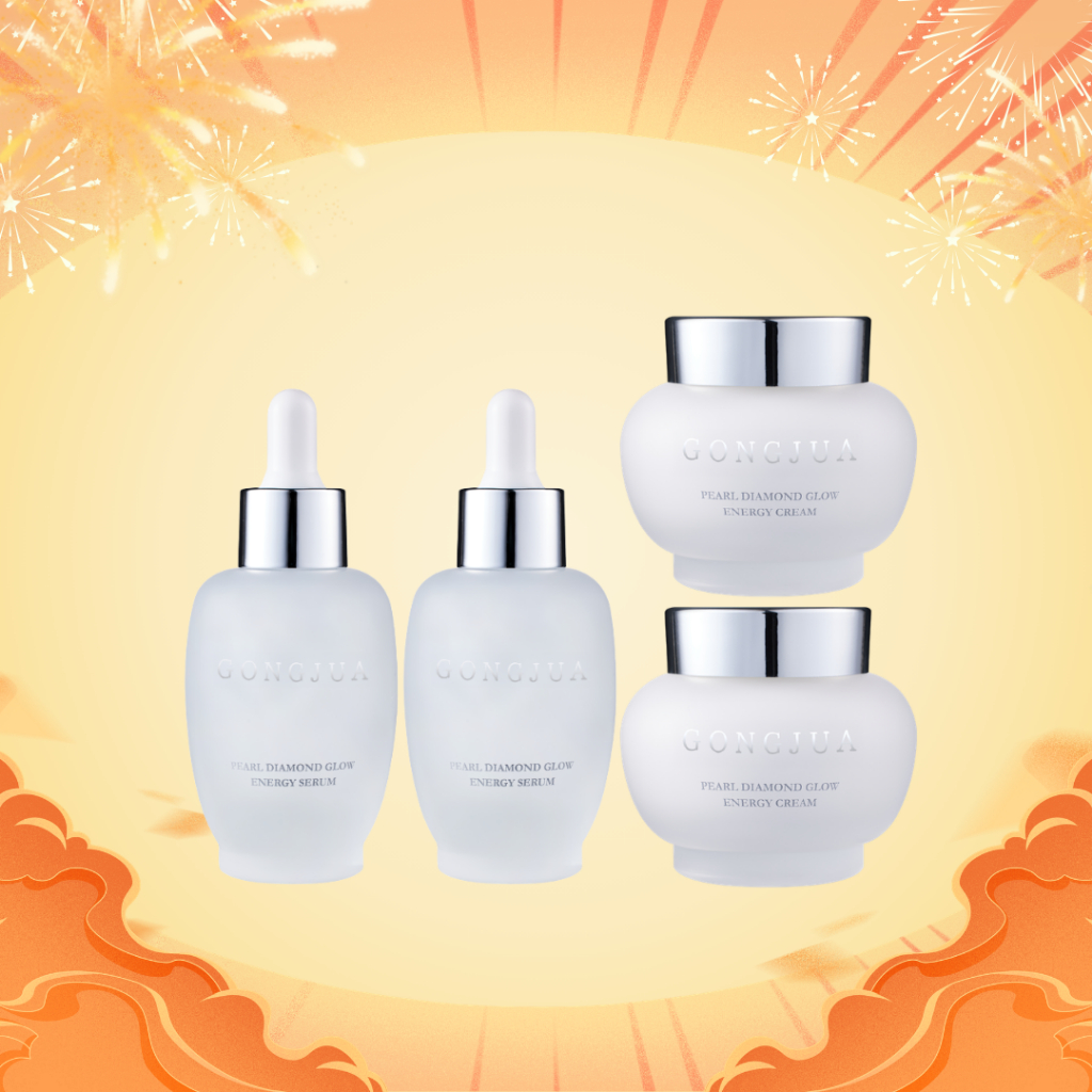 CB_373 2 Combo Elsa (2 Gongjua Pearl Diamond Glow Energy Cream+ 2 Serum)