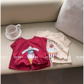 🐻Bộ cộc tay mùa hè in hình cute đáng yêu - Mặc là mê ngay!🐻 ( OH048 )