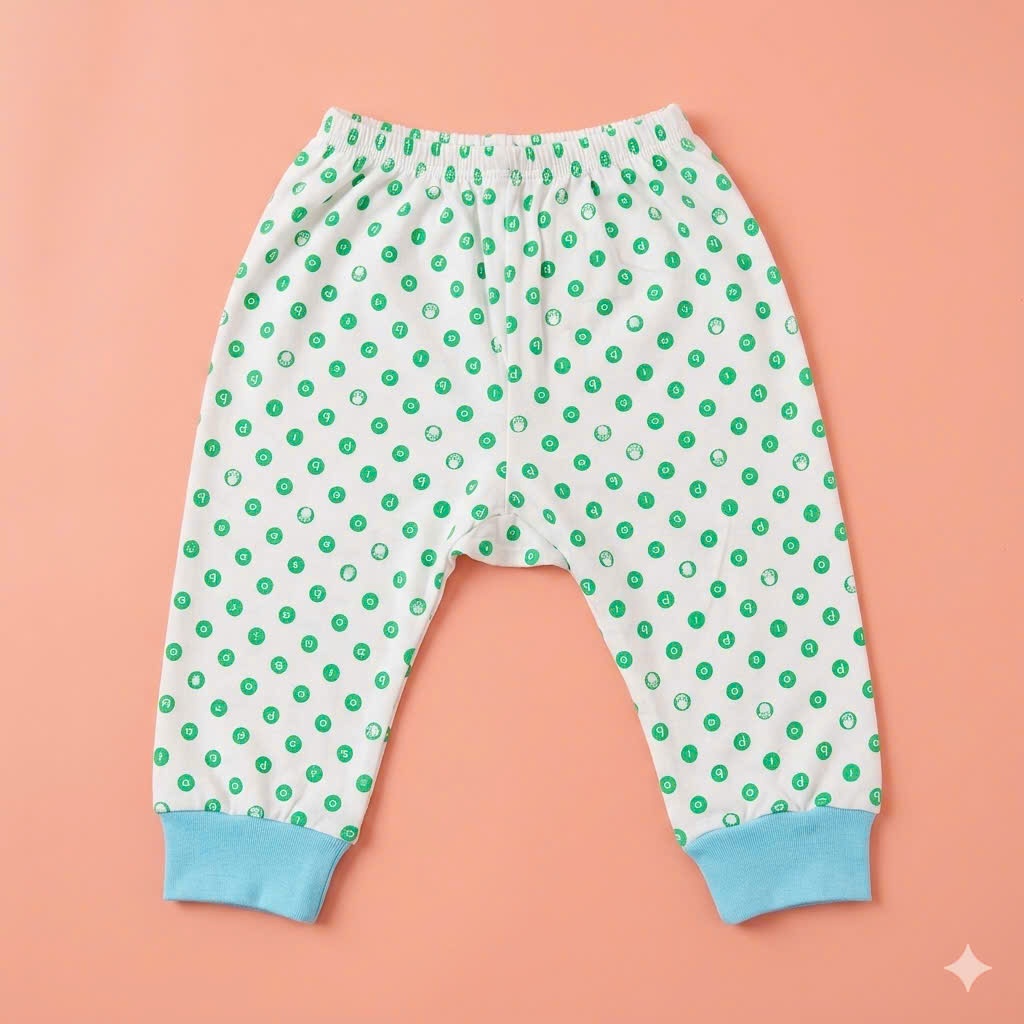 Quần sơ sinh dài chấm bi cao cấp Babiboo BB48