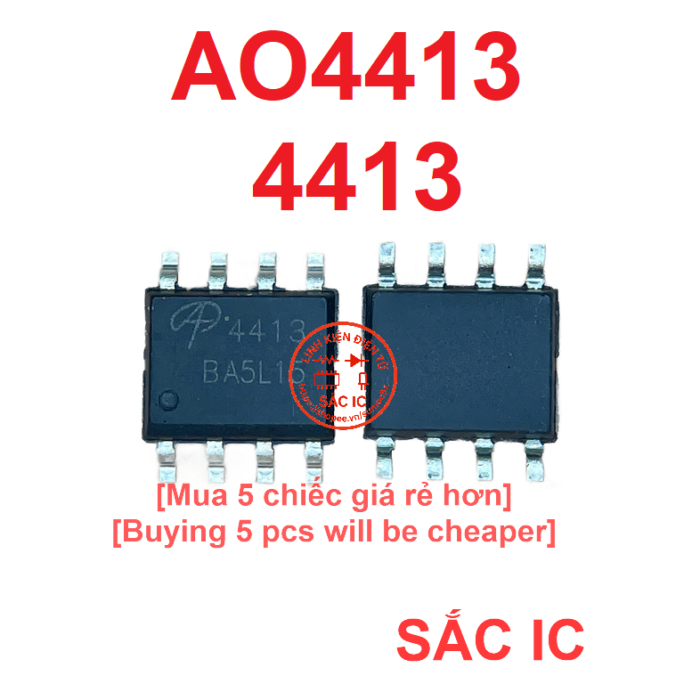 [A41] AO4413 A04413 4413 ic nguồn trên bo mạch - Mới nguyên bản - Original NEW