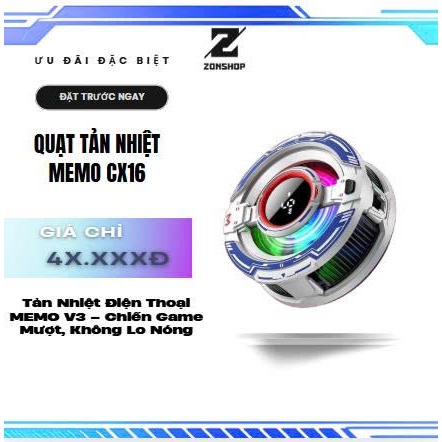 Tản Nhiệt Điện Thoại MEMO V3 – Chiến Game Mượt, Không Lo Nóng