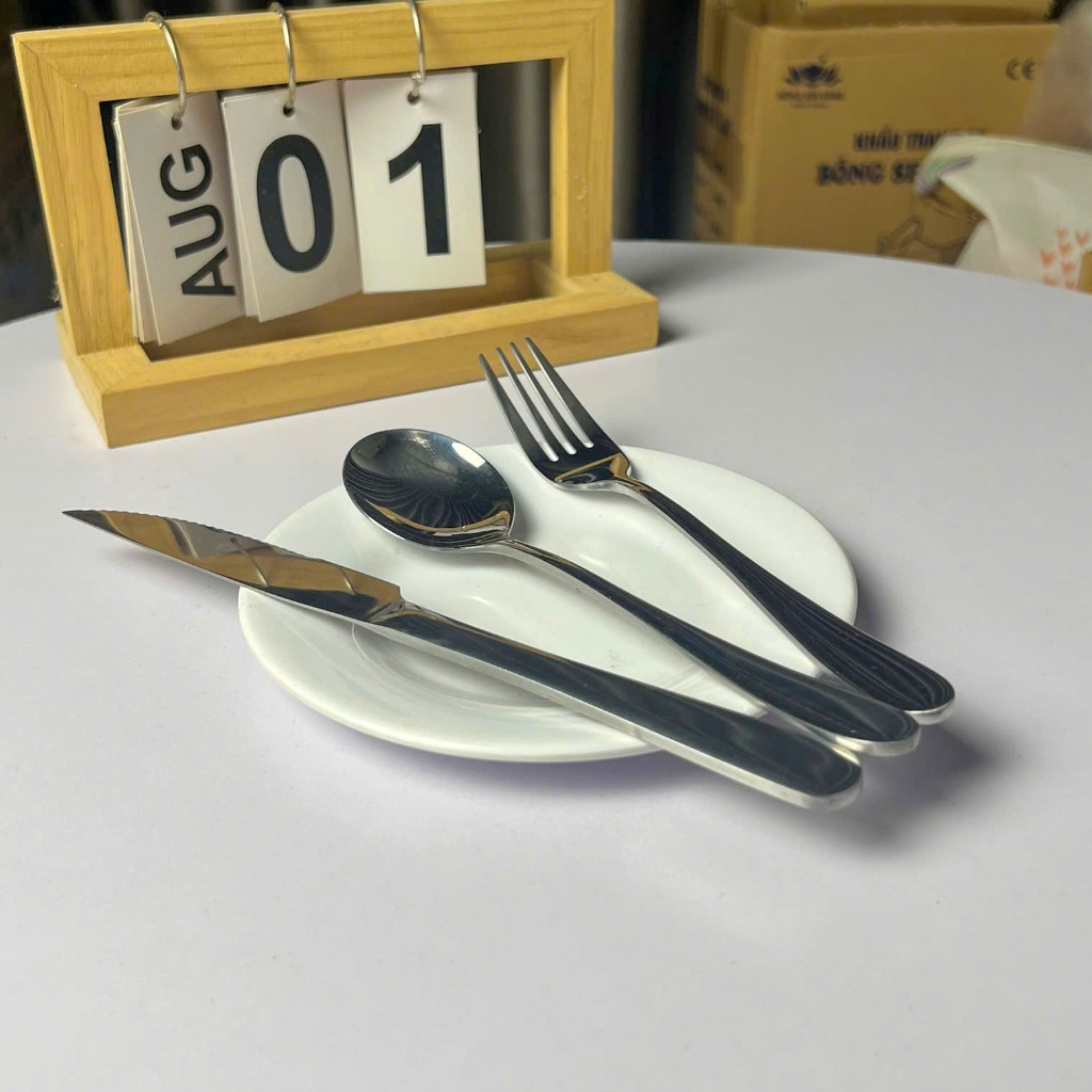 Bộ dao dĩa ăn bít tết inox 304 sang trọng dày dặn hàng cao cấp My Home DN400